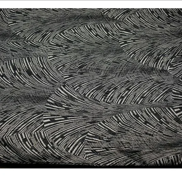 Hudson Park Collection Deco Fan KING Duvet Cover Black - Picture 5 of 12
